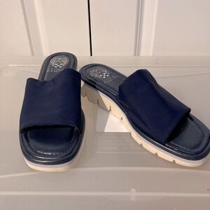 Vince Camuto Navy Blue Slides